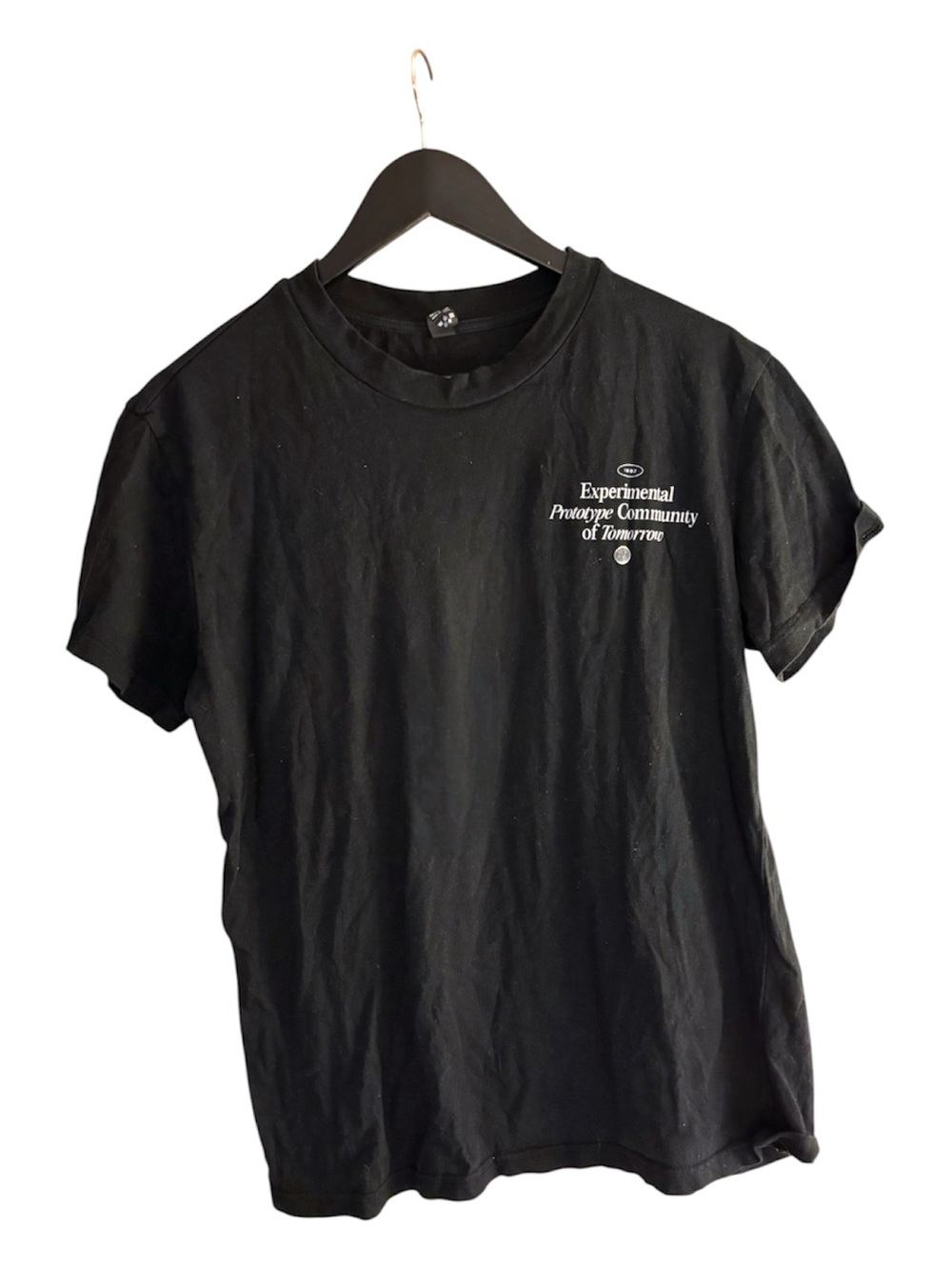 EXPO Black Graphic Crewneck T-Shirt - Experimental Prototype Community Size M